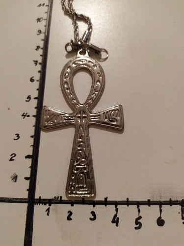 Large Ankh Cross Pendant 7cm with Surgical Steel Chain 3