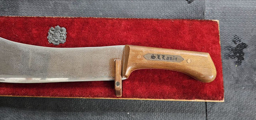 Antiguo Machete Decorativo Con Base De Madera - 359 3