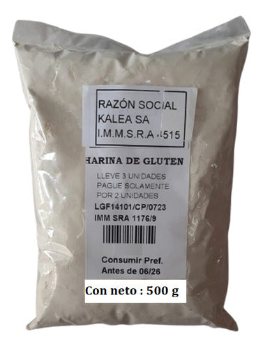 Harina De Gluten 500g. Lleve 3 Pague 2. 0