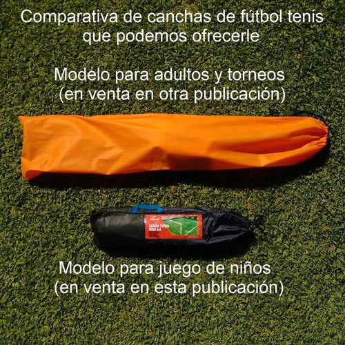 Cancha Futbol Tenis 8x4.m Completa Red Parantes Líneas Bolso 3