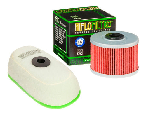 Kit Filtro Aceite + Aire Honda Xr 250r / 400 / 600 Hiflo Fas 0