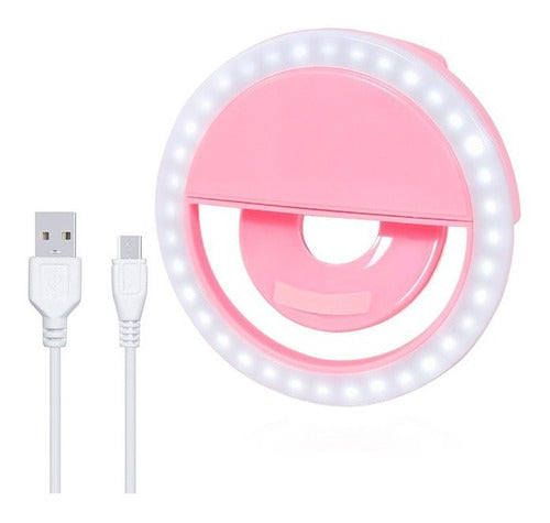 Aro Luz Led Selfie Celular Tablet Pc Linterna Anillo Fotos 0