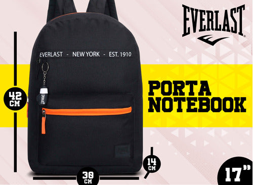 Everlast New York Notebook Backpack with Boxing Glove Keychain 31