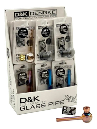 DK Pipa Vidrio Turbina Tuquero Tornasolada Dk Dengke Pyrex Kit 0