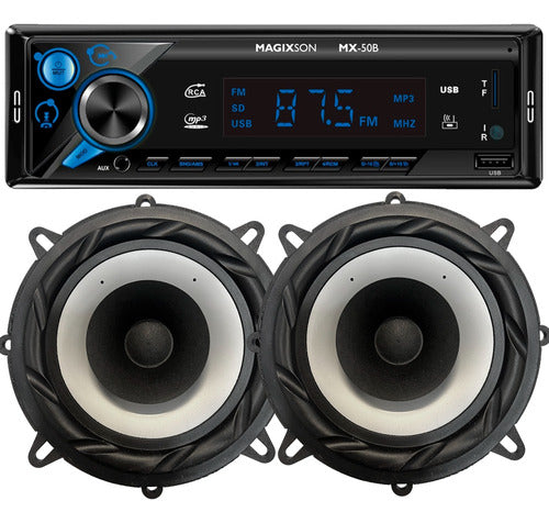 Estereo Bluetooth Con Parlantes 5 Pulgadas Bomber Full Range 0