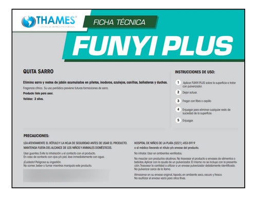 Thames Anti Sarro Desincrustante Funyi Plus 5lts Citrico 2