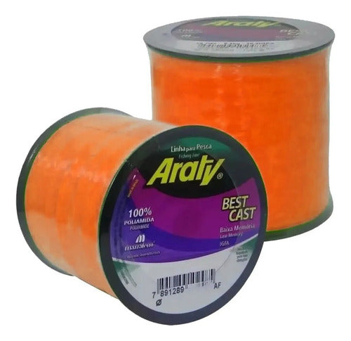 Araty Bobina Tanza Nylon Monofilamento 0.45 Mm Amarillo Fluo 5