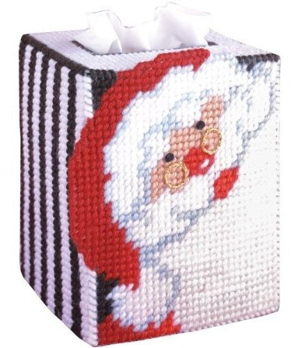 Tobin Santa Tissue Box Plastic Canvas Kit 0