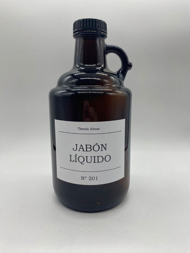 1L Imported Growler Bottle with Vinyl Deco Label 1