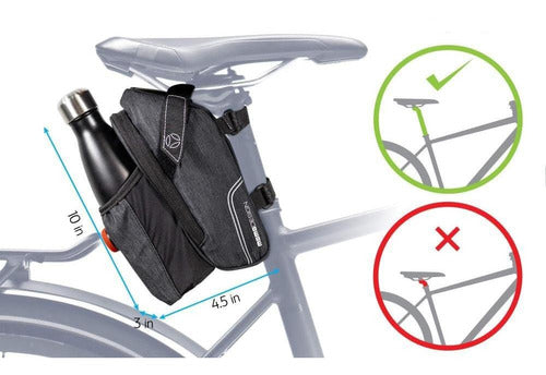 Bolso Para Bajo Asiento Bicicleta Luz Led Botella Momo 3