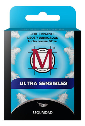 M Ultra Sensitive Condoms 3 Boxes x 3 Units Each 0