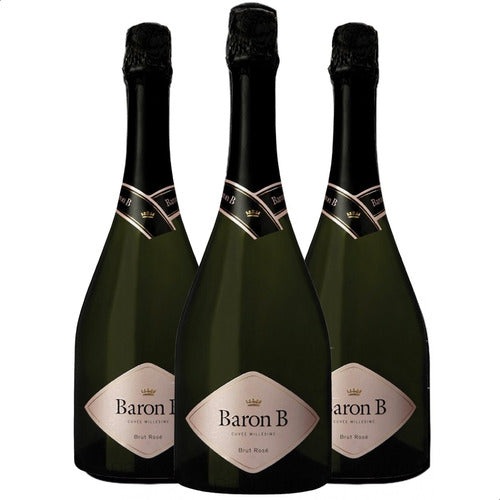 Champagne Baron B Brut Rose 750ml Espumante Cuvee Pack X 3u 0