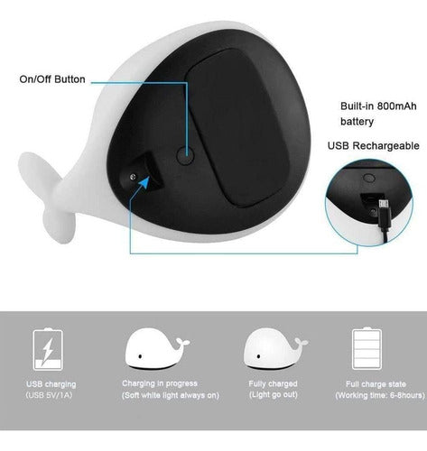 Lâmpada Noturna Com Sensor De Luz De Toque De Silicone Led 2