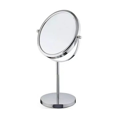 Reversible 5x Magnification Chrome Vanity Mirror Ø13cm 0