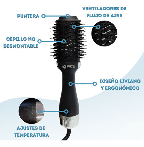 Cepillo De Pelo De Aire Caliente 2 En 1, Secador De Cepillo 1