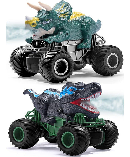 Yamaester 2 Pack Rc Dinosaur Cars Juguetes De Camión De Cont 0