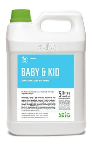 Seiq Perfume Líquido P/ Ropa Baby & Kid Seiq X 5 Lts 0