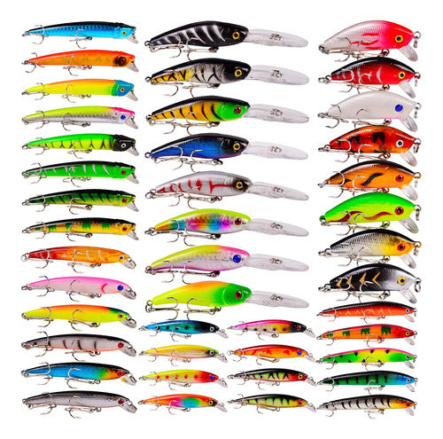 30pcs Pesca Señuelos Anzuelos Crankbaits Minnow Cebos Tackle 0