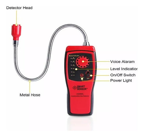 Smart Gas Leak Detector Sensor AS8800L 4