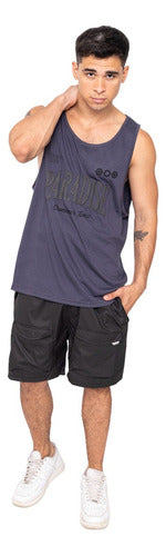 Men's Oversize Cotton Printed Tank Top Gym Shaffe 5