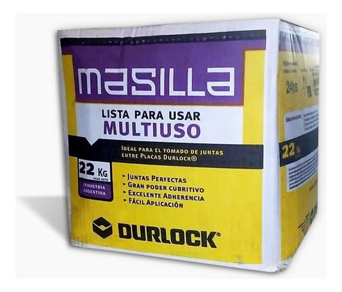 Masilla Placas De Yeso Durlock Lista Para Usar 22kg Multiuso 0