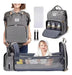 Maternal Backpack with Foldable Baby Crib + USB Grey 2