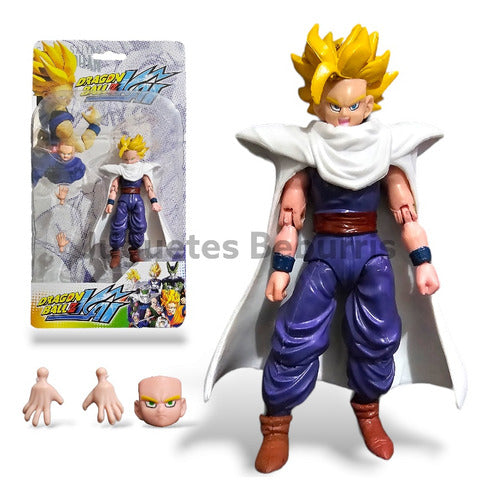 DBZ Muñeco Gohan Ssj Articulado, 15 Cm Con Accesorio 0