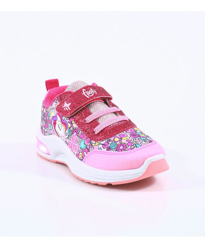 Footy Girls' LED Light-Up Unicorn Sneakers - Pop Collection 2