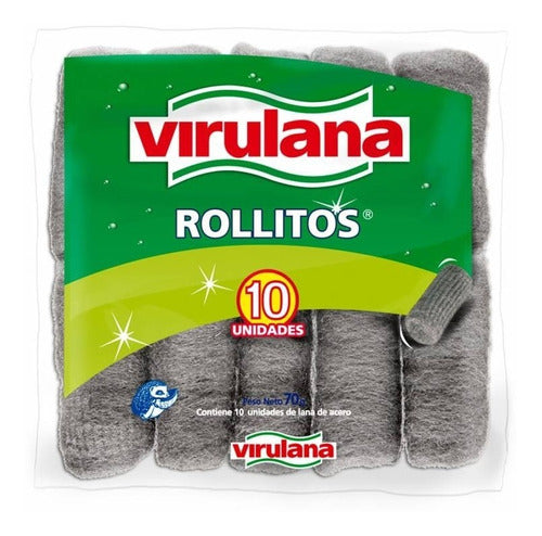 Rollitos Virulana Lanas De Acero 70grs 10 Unid (bultox24) 0