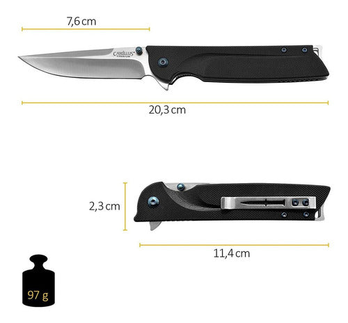 Camillus Cuchillo Navaja Plegable Keto Folder 8 Negro 1