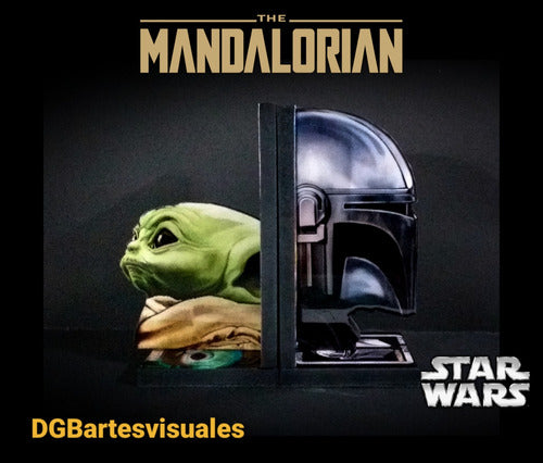 Mandalorian Sujeta Libros Organizador Soporte Dvd Unicos 2