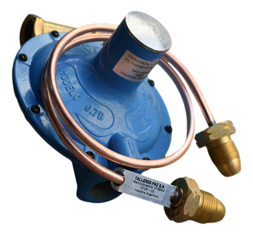 Double 45 Kg Gas Regulator with 2 Flexible Hoses by Talleres Paz 1