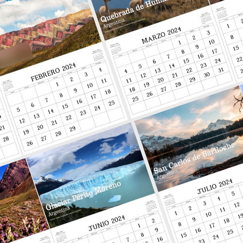 2024 Printable Calendar - Landscapes of Argentina 1