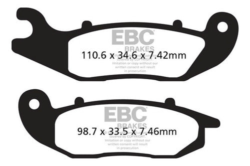 EBC Sintered Brake Pads for Honda CRF250 13-17 and Gas Gas EC250 14 1