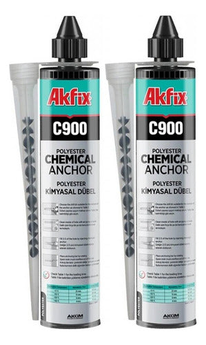 Akfix Anclaje Quimico X2 + 2 Canulas - Tutc 0