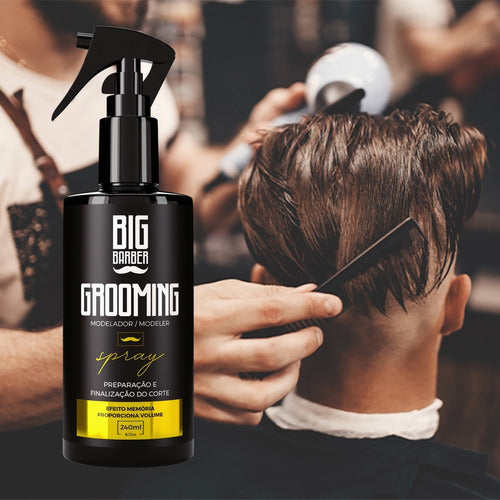 Grooming Modelador Big Barber 240ml Para Penteado Kit 3 Unid 2