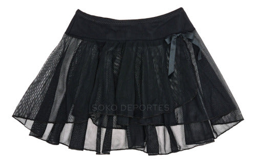 Soko Dancewear Ballet Leotard with Short Sleeves and Natural Skin Skirt 30