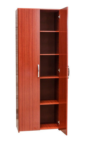 Brown 2-Door 5-Shelf Bookcase 1