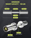 AboveGenius Olympic Dumbbell Pair, 16 Inches, Bar 1