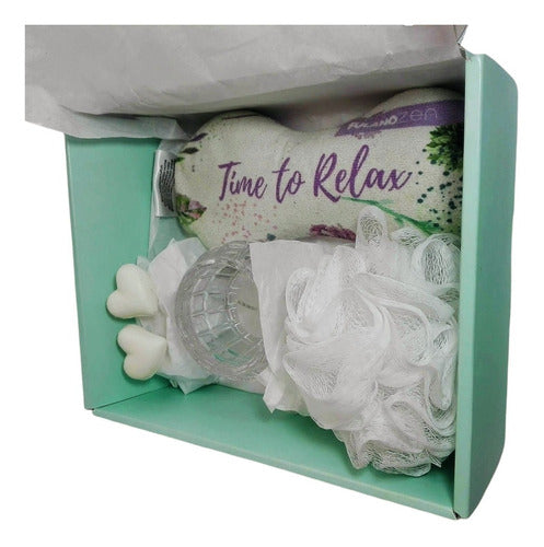 Gift Box Spa Relaxation Set with Zen Seed Mask - N134 - Gift Box Spa Regalo Semilla Zen Kit N134 Relax Set Aroma