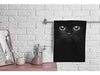 Ofloral Hand Towels Black Cat Cotton Towels, Cool Cat Head On Black 2