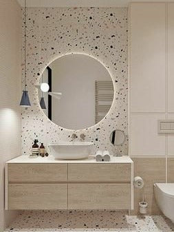 Round 60 cm Mirror with White or Warm LED Light 2