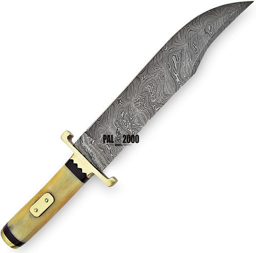 Handmade Knife with Bone Handle | Damascus Steel 4