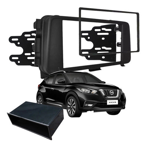 Fiamon Simple and Double Din Adapter Frame for Nissan Kicks Display 0