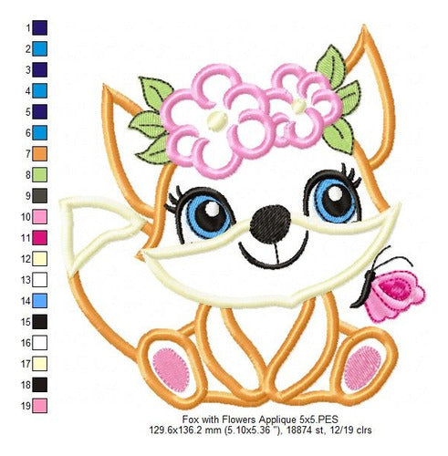 Elma Matrizes Embroidery Machine Matrices Forest Fox Girl 4203 2