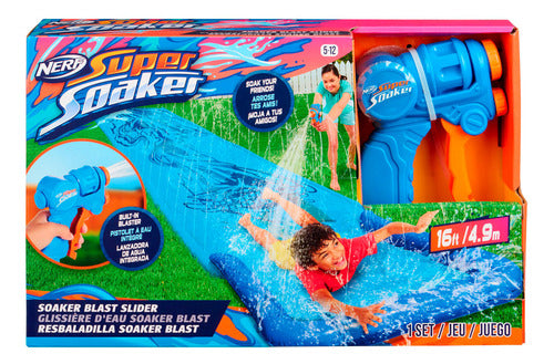 Wabro Nerf Super Soaker Juego Tobogan Deslizador Con Pistola De Agua 0