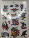 Temporary Self-Adhesive Tattoos Variety Pack 6 Sheets 92