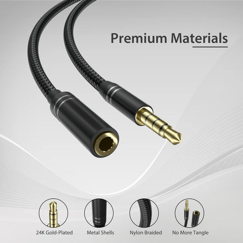 Jeselry Cable De Extension De Auriculares De 0.138 in (4 Pie 1