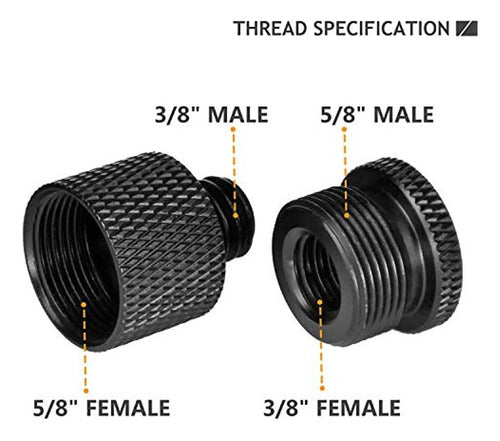 8 Macho Y 3/8 Hembra A 5/8 Macho Rosca Adaptadora De Tornill 1