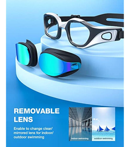 Zionor Gafas De Natación, Lentes Reemplazables 1